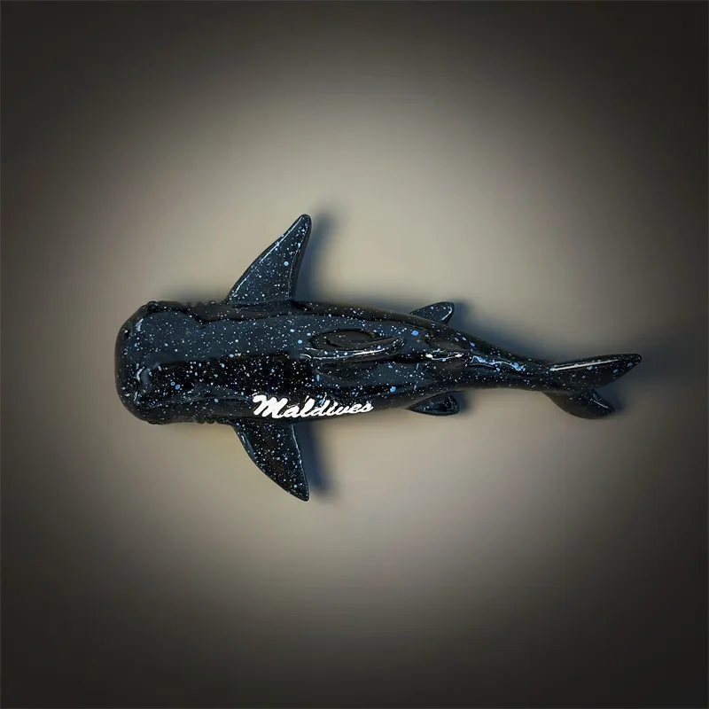 Ci Qu Jia 3D Resin Whale Shark Fridge Magnet Hand Painted Magnetic Maldives Travel Souvenir Ocean Theme Home Decoration