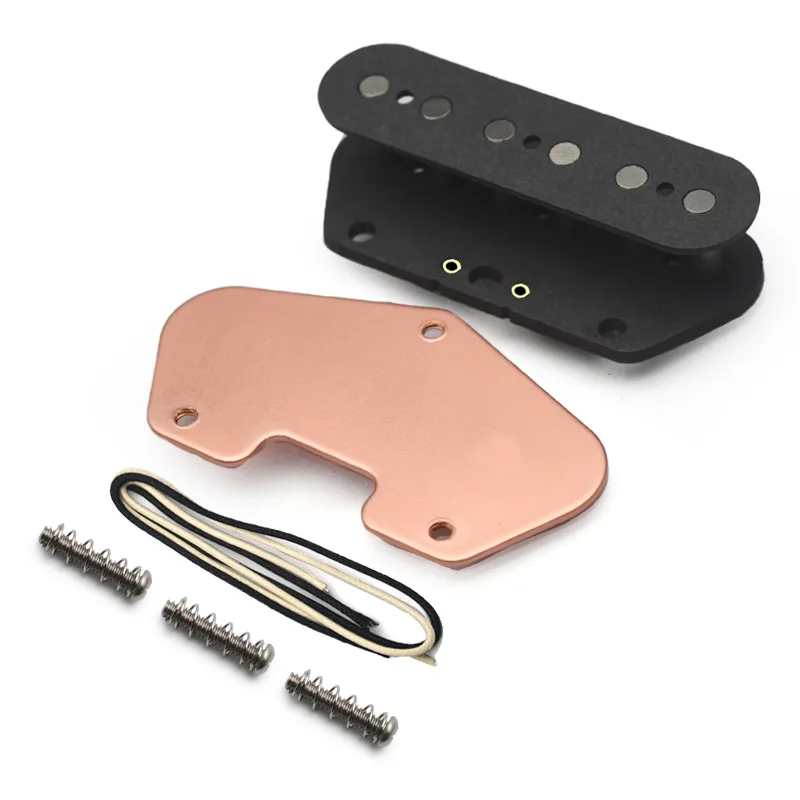 DIY Electric Guitar Pickup Alnico V Single Coil Bridge Pickup (N Polarity), Black Tele Style Pickup for TL Guitar Parts