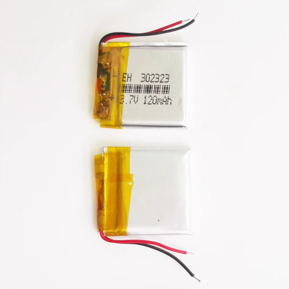 블루투스 이어폰, 오디오 시스템 보이스 레코더용 EHAO 302323 3.7V 120mAh Lipo 충전식 배터리 10개