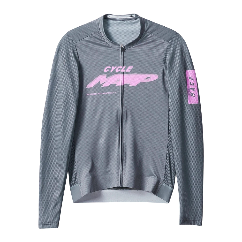Image of Herren Radsporttrikot Langarm Pro Team MTB Radsporttrikot Hochwertig Atmungsaktiv Slim Fit Fahrradbekleidung Radsporttrikot