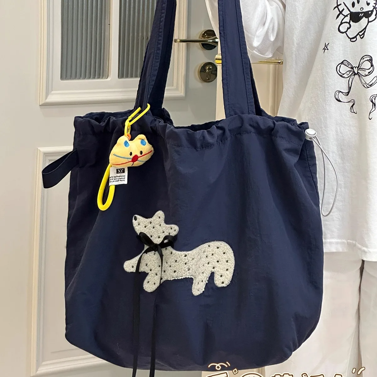 Casual Red Tote Bag Large Capacity Cartoon Single Shoulder Beach Lightweight Women's Bag Korean Style Soft Handle Summer 2026