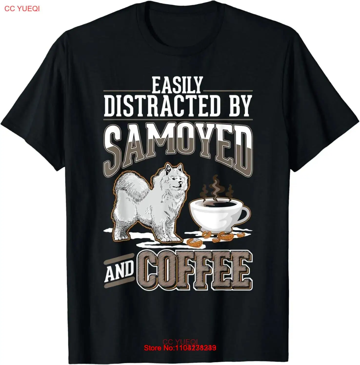 Samoyed And Coffee Samoyede Gift Unisex T-Shirt