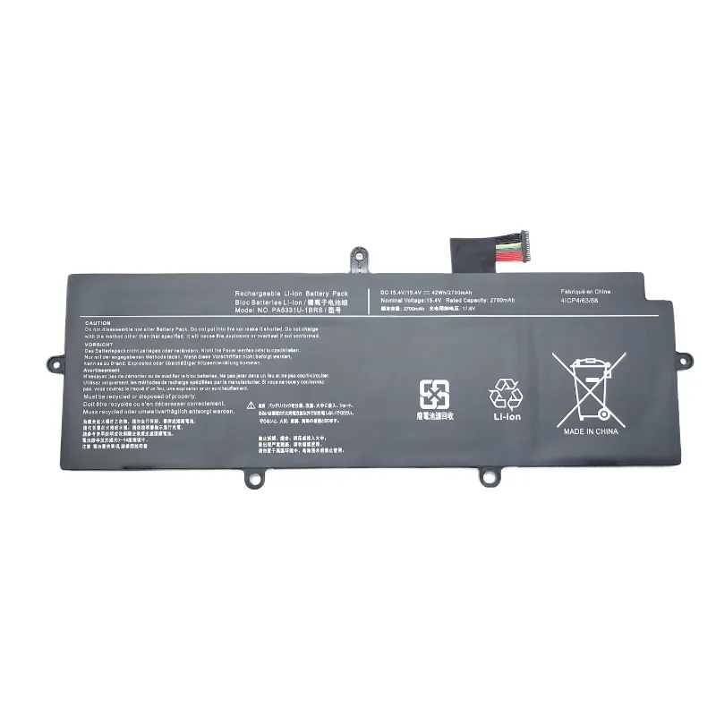 15.4V 42Wh/2700mAh PA5331U-1BRS Laptop Battery for Toshiba Dynabook Portege A30-E X30L-G R30-A R30-E-10K Terca A40-E A30-G-132