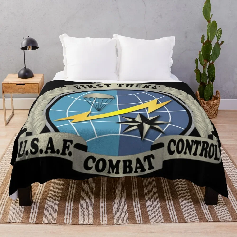 

USAF - Combat Controller Badge No TxtShirt Throw Blanket Decorative Throw Bed Flannels Soft Plaid Blankets