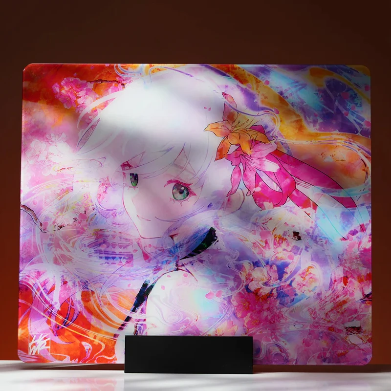 Colorful AnimeGirl Photovoltaic Glass Mouse Pad Tempered Upgrade Smooth FPS Game & Office Specific Mousepad Pc Laptop Desk Mat
