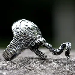 NEW Men's 316L stainless-steel rings Giant venom movie Ring for teens gothic punk fashion Jewelry Gifts Dropshipping