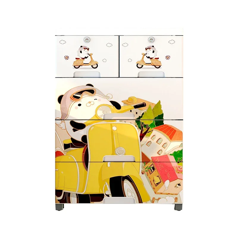 

Симпатичный ящик для хранения детей, многослойный пластиковый ящик, шкаф для хранения одежды, шкаф