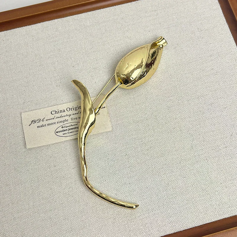 المألوف ريترو توليب بروش للنساء الفتيات رائعة ضوء الفاخرة دعوى دبابيس تنوعا الصدار الملابس والاكسسوارات الهدايا #5