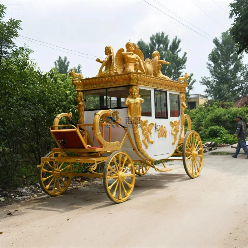 Royal Horse Wedding Carriage Manufacturer Wedding Vehicle Wagon Vintage Sightseeing Electric Royal Carriage for Sale