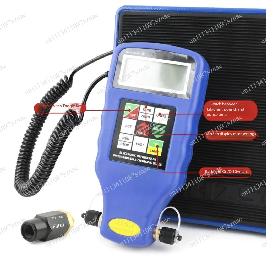 Professional High-Precision Digital Refrigerant Charging Scale for Air Conditioning, 100kg Capacity Freon Filling Weighing Tool