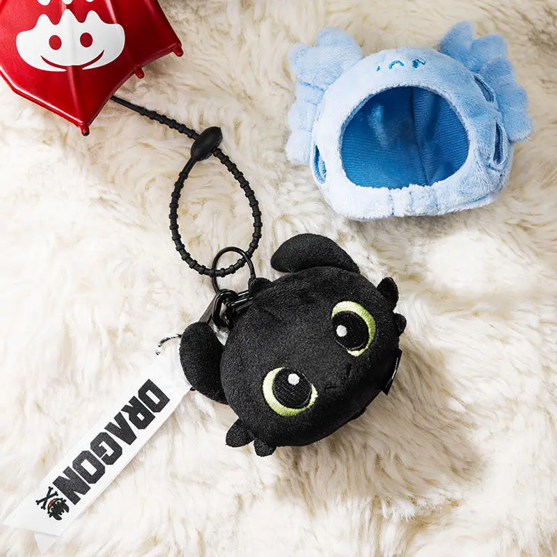 Genuine How to train a dragon Crab Velvet Cute Pocket Toothless Baby Night Devil Plush Pendant Cartoon Bag Hanging Key Chain view 2