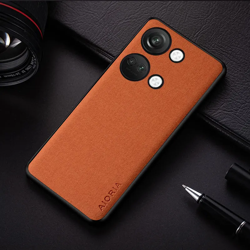 Case for OnePlus Nord 3 4 funda simple solid color textile Leather cover for oneplus nord 4 case coque