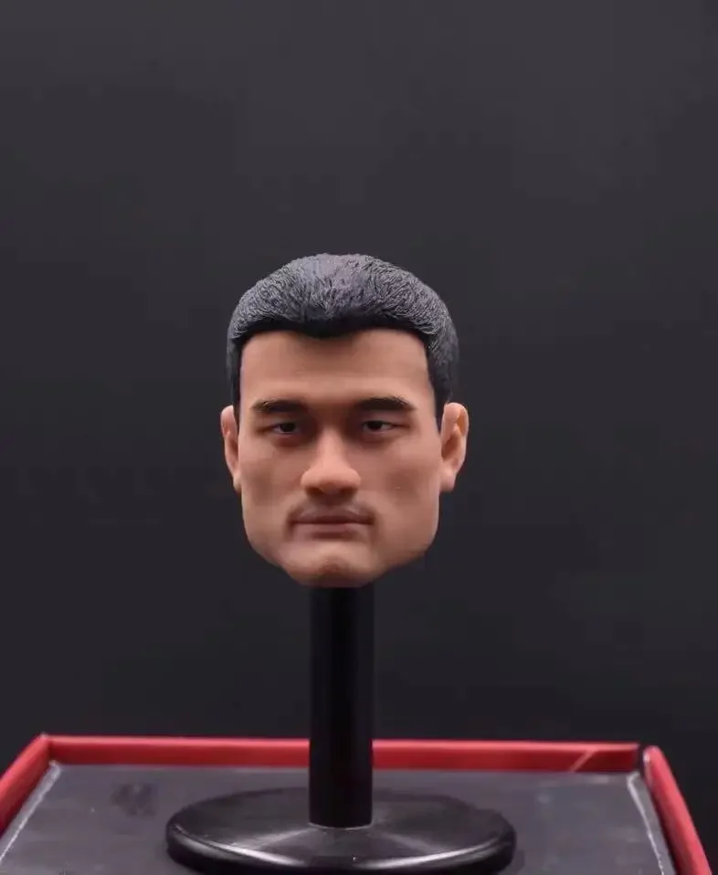 Yao Ming Head Sculpt 1/6 Scale Basketball Star Head Carving Male Solier Head Played Model for 12in Action Figure Doll DIY Toy