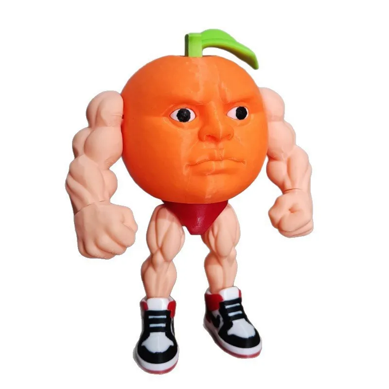 

Ai Classic of Mountains and Rivers U-Ding-Ding-Dong Muscle Orange Man Action Figure Garage Kit Collectible Model Doll Toys Gift