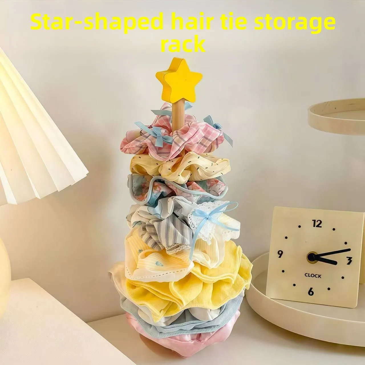 Wooden Desktop Organizer Multi-Purpose Display Stand for Watches Bracelets Hair Bands Scrunchies Hair Rope Jewelry