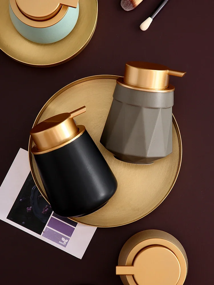 

Ceramic Sub-bottling Lotion Bottle Bathroom Accessories Liquid Foam Soap Dispenser Hand Washing Liquid Shampoo Shower Gel