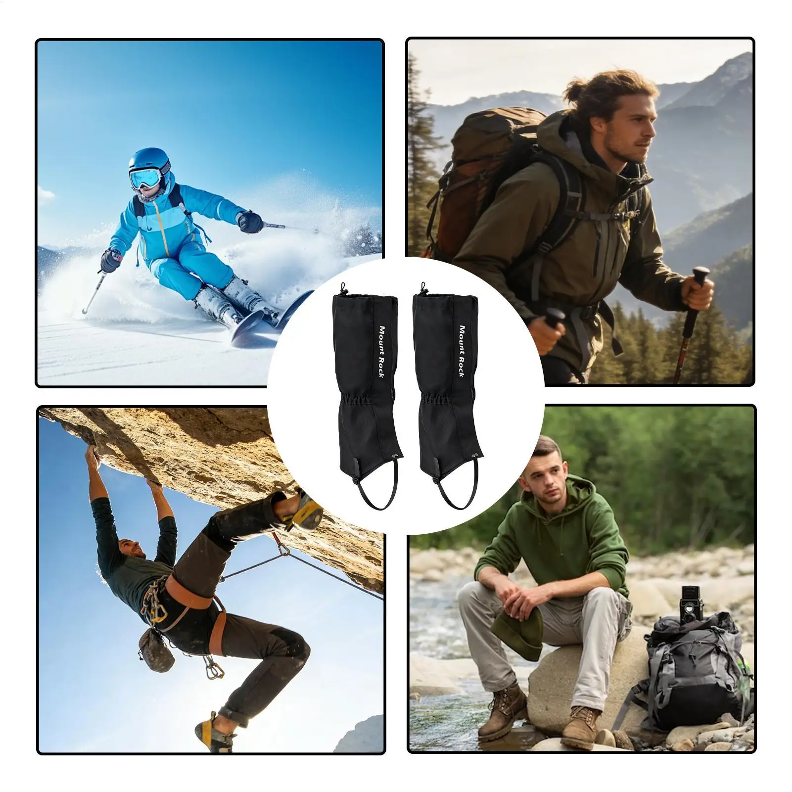 Waterproof Breathable Hiking Leg Gaiters Lightweight Outdoor Mountaineering Leg Wraps For Trekking Backpacking Snow Walking image 5
