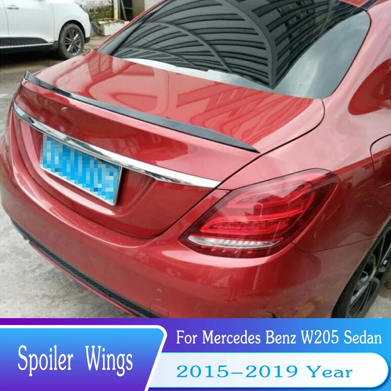 

Trunk Spoiler Tuning Exterior Body Kit For Mercedes Benz C-class W205 2015-2019 Sedan Spoiler C63 Style ABS Plastic Accessories