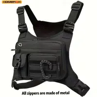 HOMEFISH Outdoor Chest Bag For Men and Women, Tactical Vest For Running, Cycling, EDC Chest Pack Rig For Sports and Workouts 2