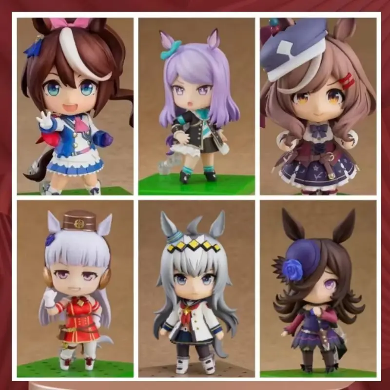 10cm Umamusume: Pretty Derby Cute Edition Anime Figures Game Girl Statue Cartoon Models Boy Collectible Ornament Doll Toys Gifts