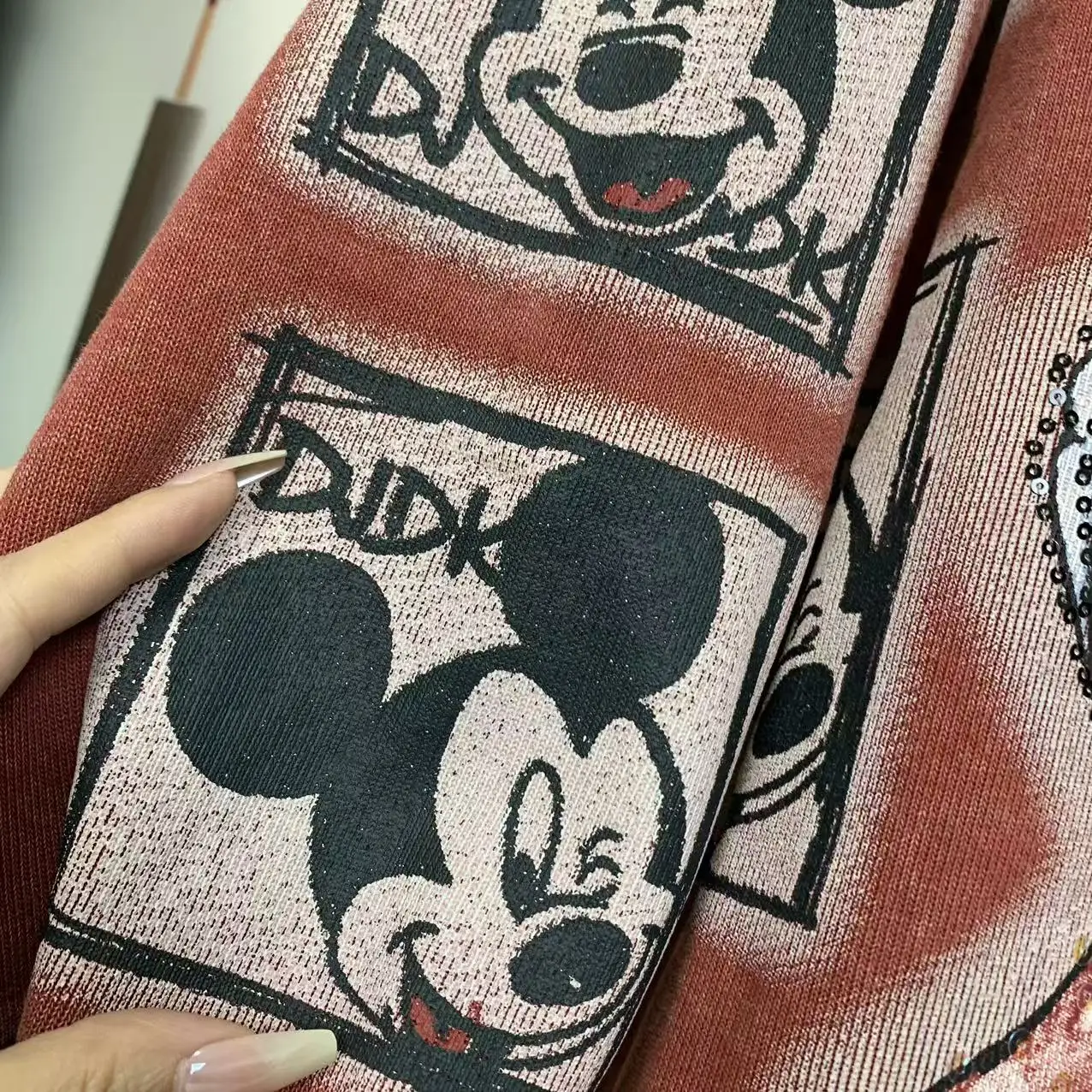 Thickened Hooded Sweatshirt Autumn Winter Jacket Fleece-Lined Heavy Craft Cartoon Loose Long Sleeves Drawstring Casual Sudaderas