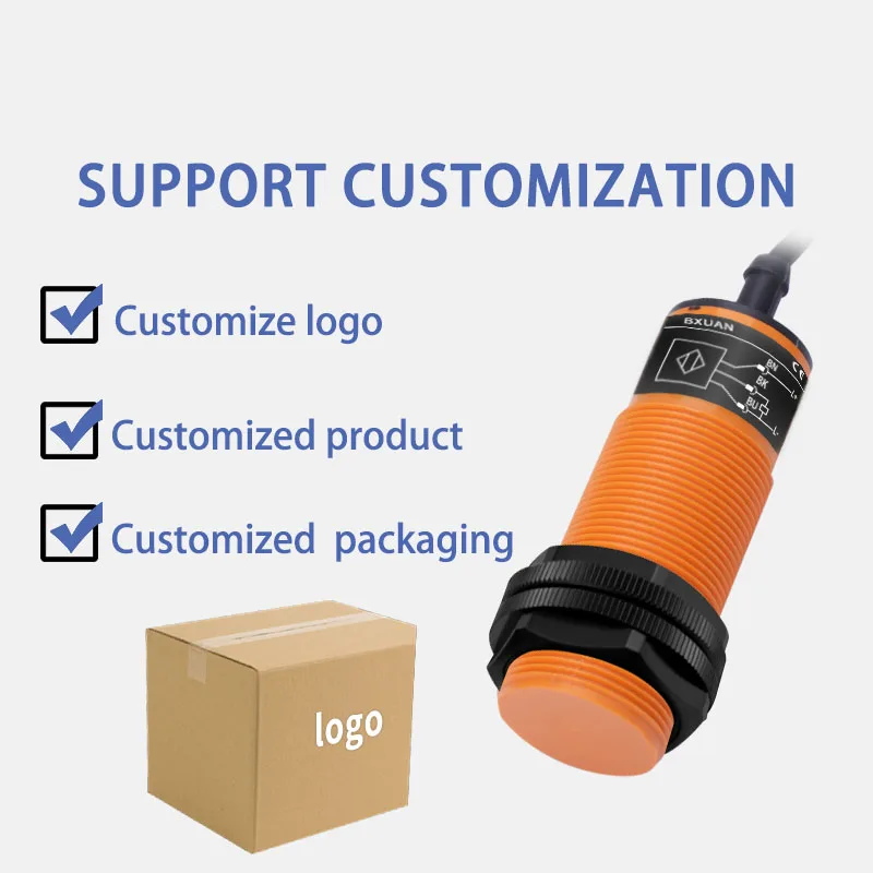 M30 capacitive proximity switch sensor 1-25mm detection distance DC 3-wire material/liquid level detection NO/NC 2-wire 220V