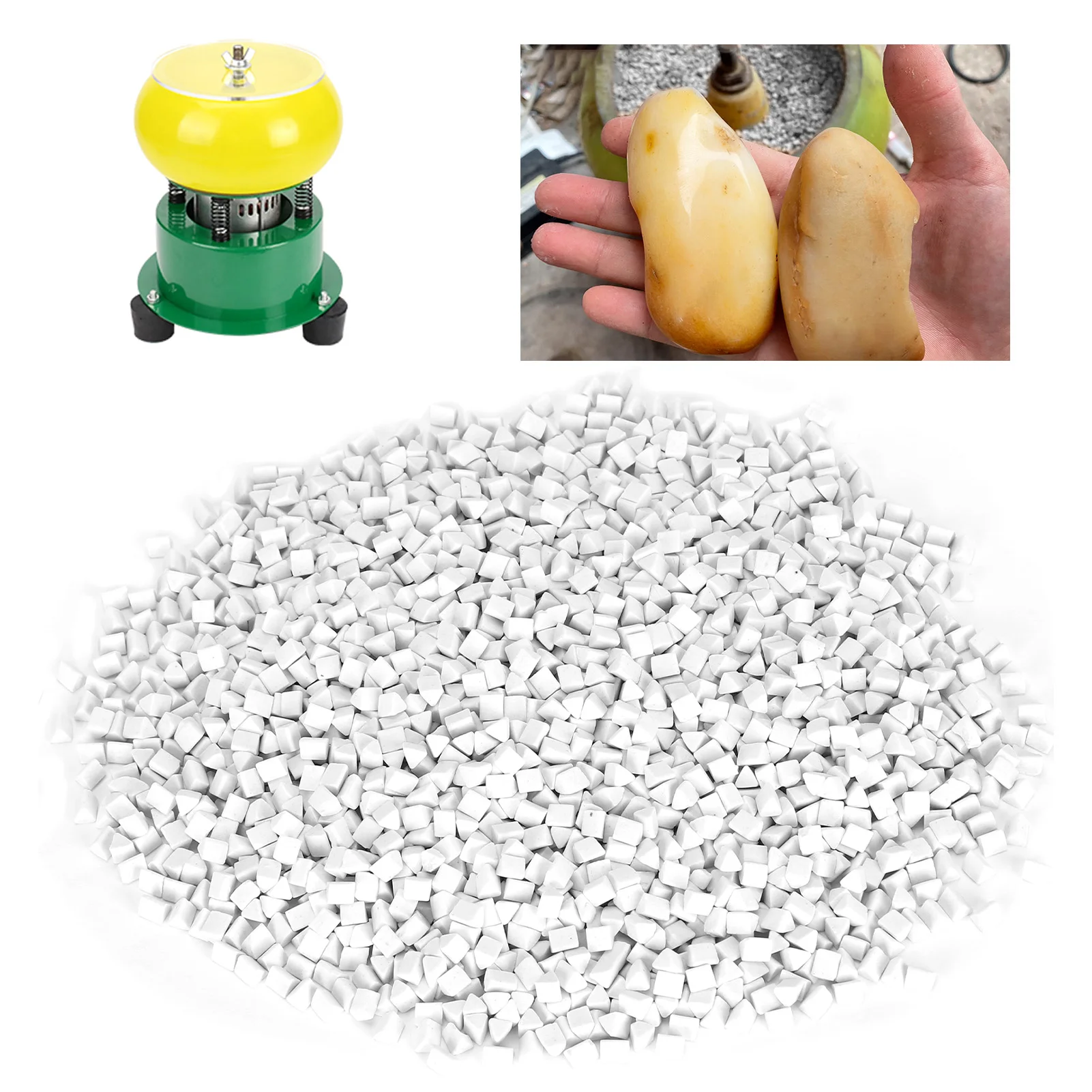 Ceramic Triangle Abrasive Ceramic Triangle Abrasive Jewelry Buffing for Vibration Polishing Grinding Machine 4mm 500g