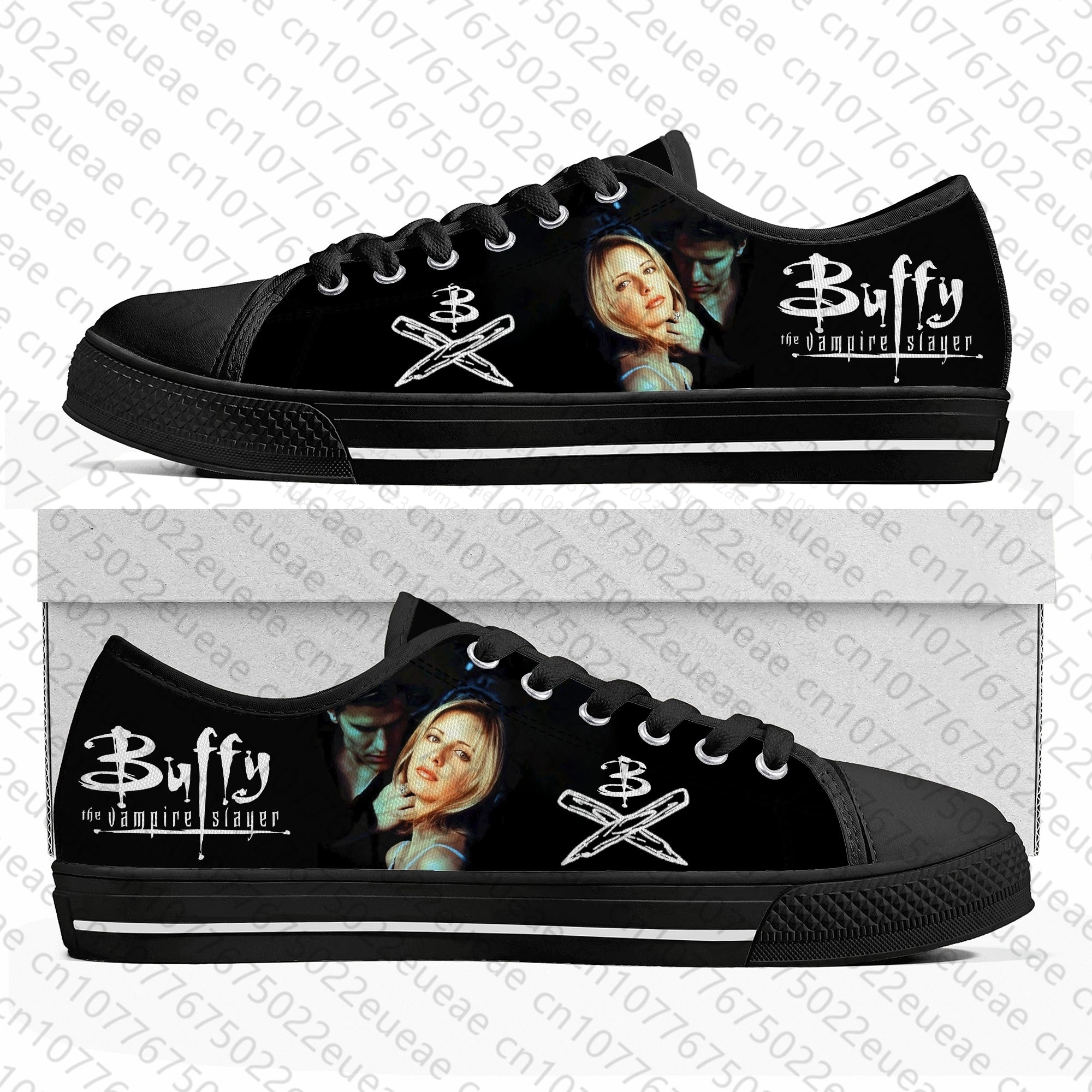 Buffy the Vampire Slayer Low Top Sneakers Mens Womens Teenager Sarah Michelle Gellar Canvas Sneaker Casual Shoes Custom Shoe