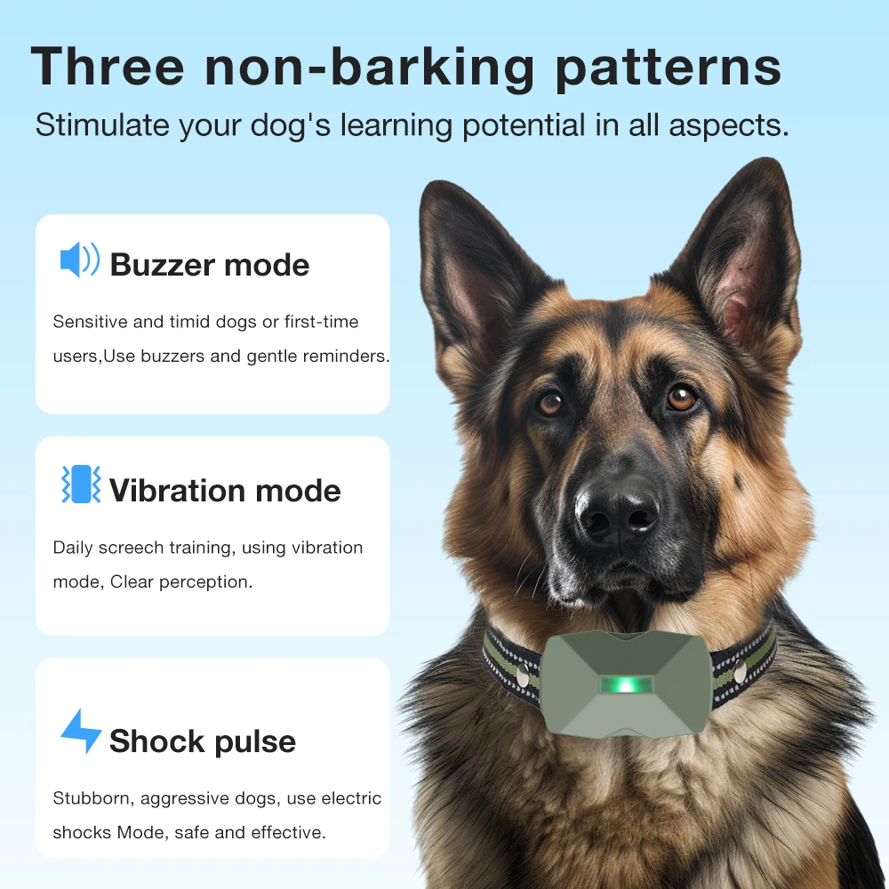 Dog Shock Collar 800m Dog Training Collar with Remote Control 3 Modes Rechargeable E-Collar For 8-120lbs Puppy Pet Behavior - view 4