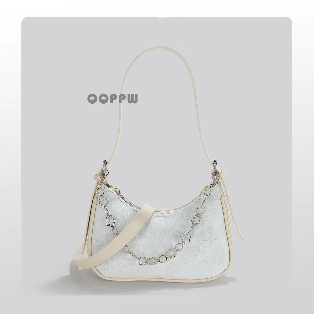 

Сумка на плечо с цветочным узором, модная цепочка с декором, сумка через плечо, кошелек для женщин, женские сумки, сумки на плечо