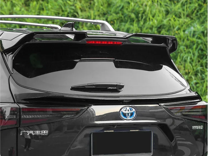 

New！ For Toyota Highlander XSE /Crown Kluger 2021 2022 2023 2024 ABS Carbon Fiber Paint Car Rear Wing Trunk Lip Roof Spoiler