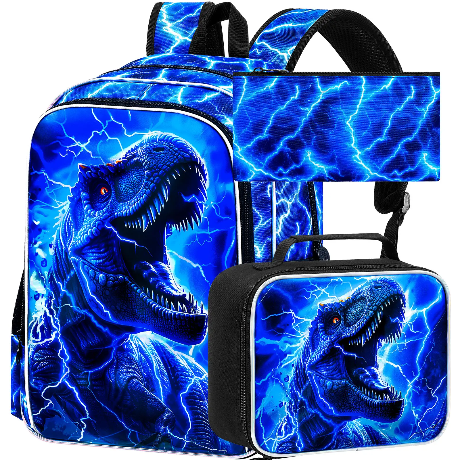 set-di-3-zaini-a-forma-di-dinosauro-t-rex-per-bambini-zaino-scolastico-in-poliestere-resistente-con-borsa-termica-e-astuccio