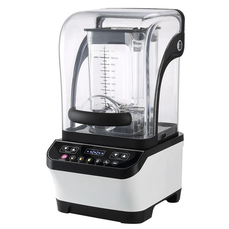 Exprimidor de hielo cubierto completamente automático, máquina de batidos con motor sin escobillas CC comercial, rompecabezas, tienda de té con leche, leche de soja.