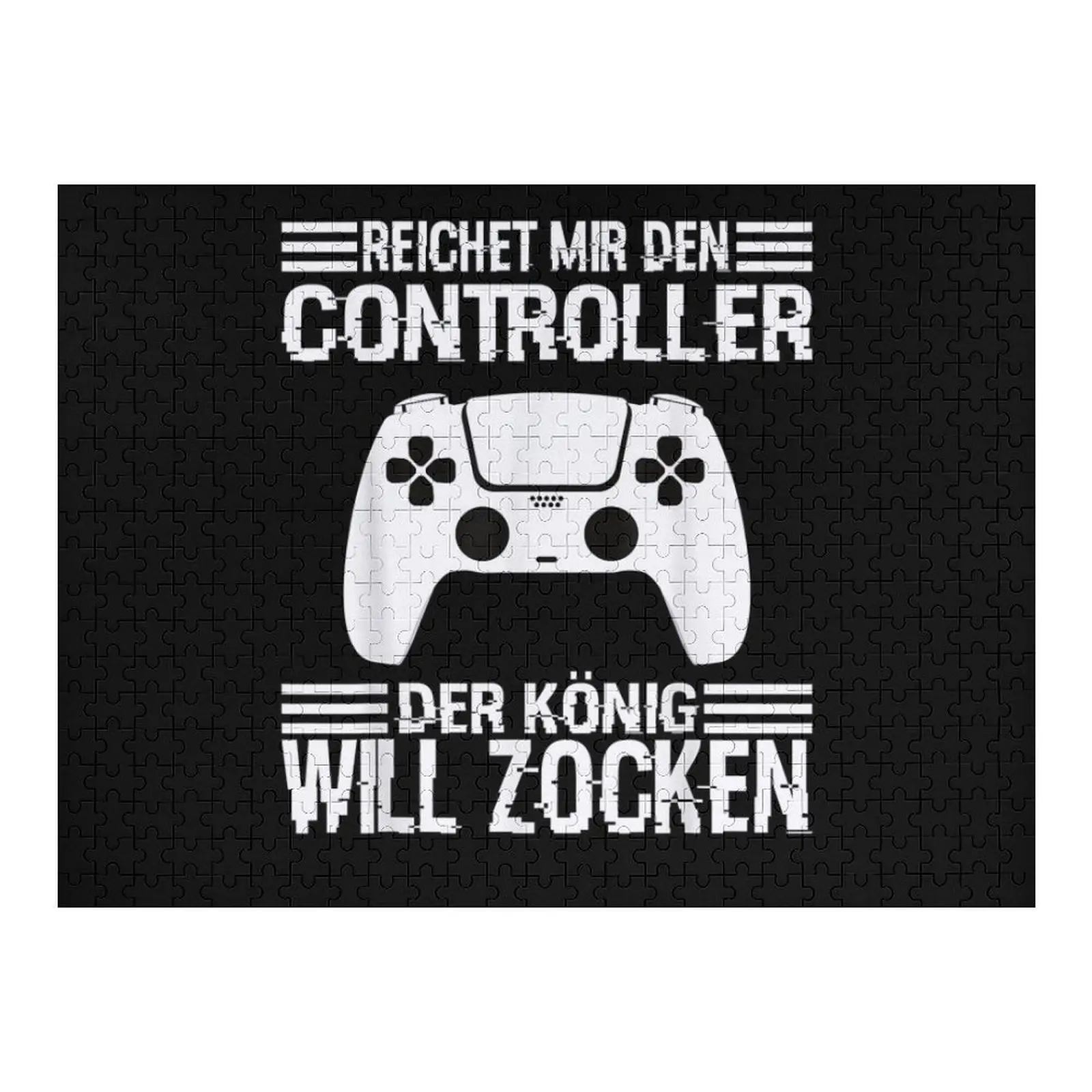 

Zocken Reichet mir den Controller Knig PS5 Konsole Gamer Jigsaw Puzzle Wood Name Custom Child With Personalized Photo Puzzle