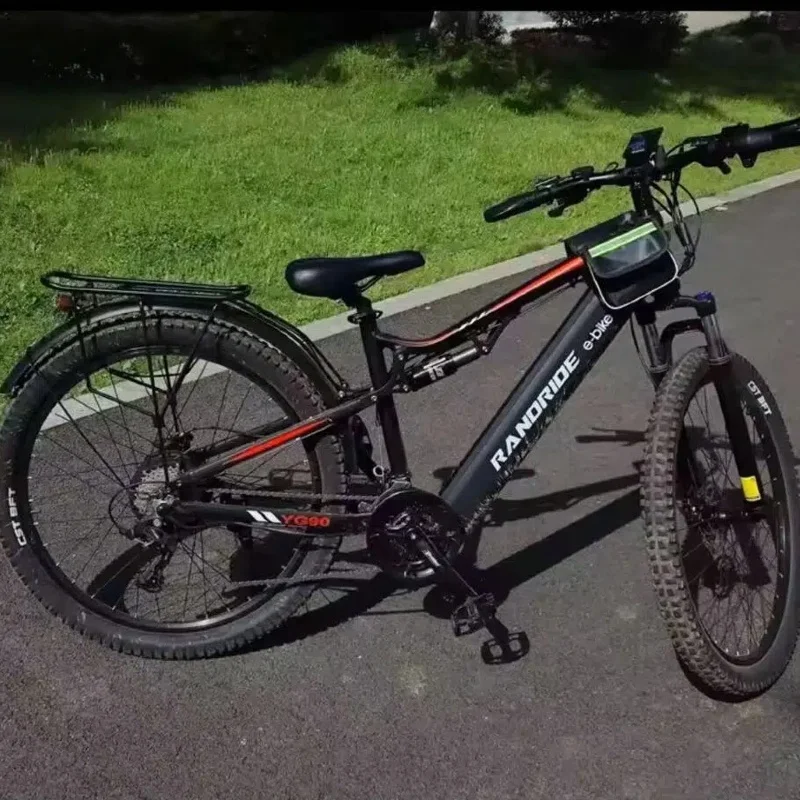RANDRIDE YG90 Electric bike 1000W 48V17AH Hydraulic Brake E-bike with Full Suspension 50km/h 27.5/29 inch tire Electric Bicycle image 8