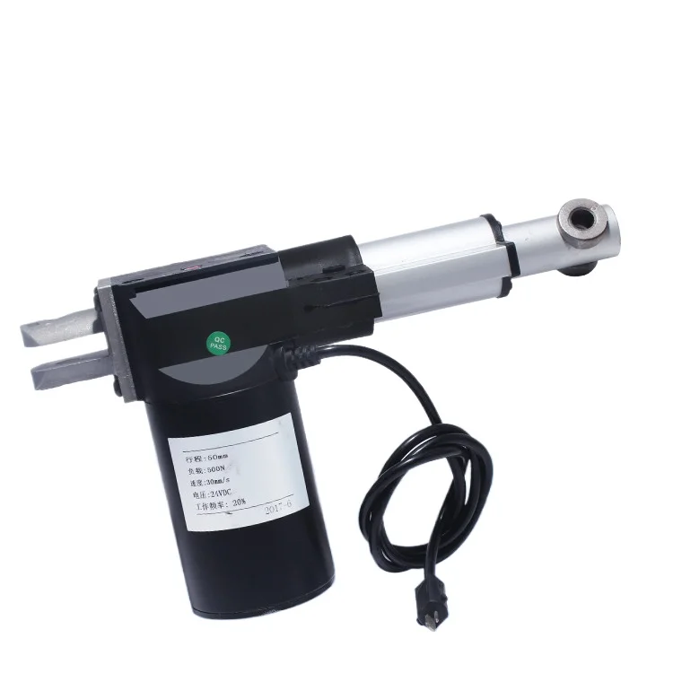6000N DC electric push rod motor, electric nursing bed lifter window opener, straight line 100mm stroke