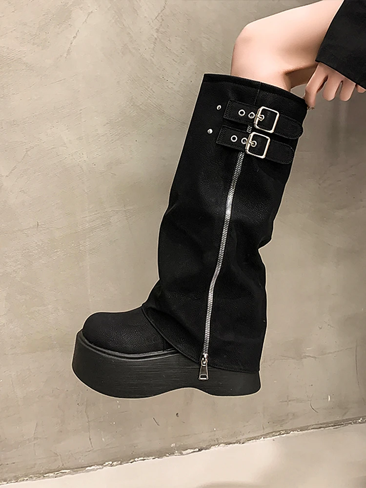 

Корейские длинные ботинки-трубы Sle Thi Bot, женские летние новые модные высокие сапоги-трубы, не до колена, маленькие леггинсы...