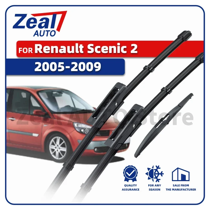 LHD Vorne Hinten Wischerblätter Für Renault Scenic 2 II Grand 2005-2009 2006 2007 2008 2009 Windschutzscheibe 26 "22" 10" Bürsten Zubehör