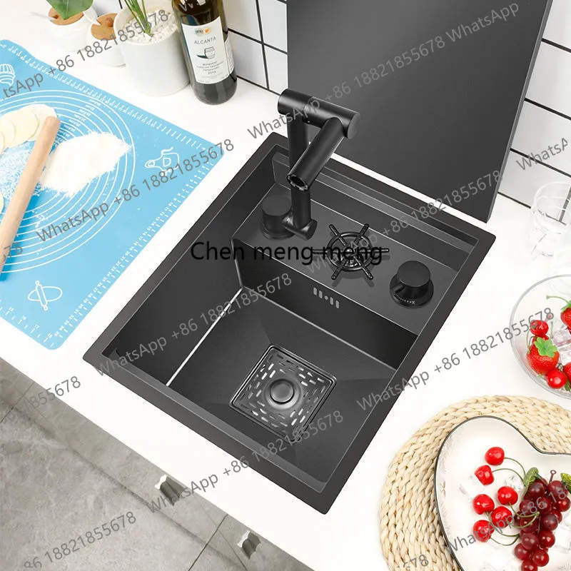 Full Set Of RV Integrated Hidden Hidden Sink, Stainless Steel Bar Counter, Wash Basin, Island Single Slot In Kitchen
