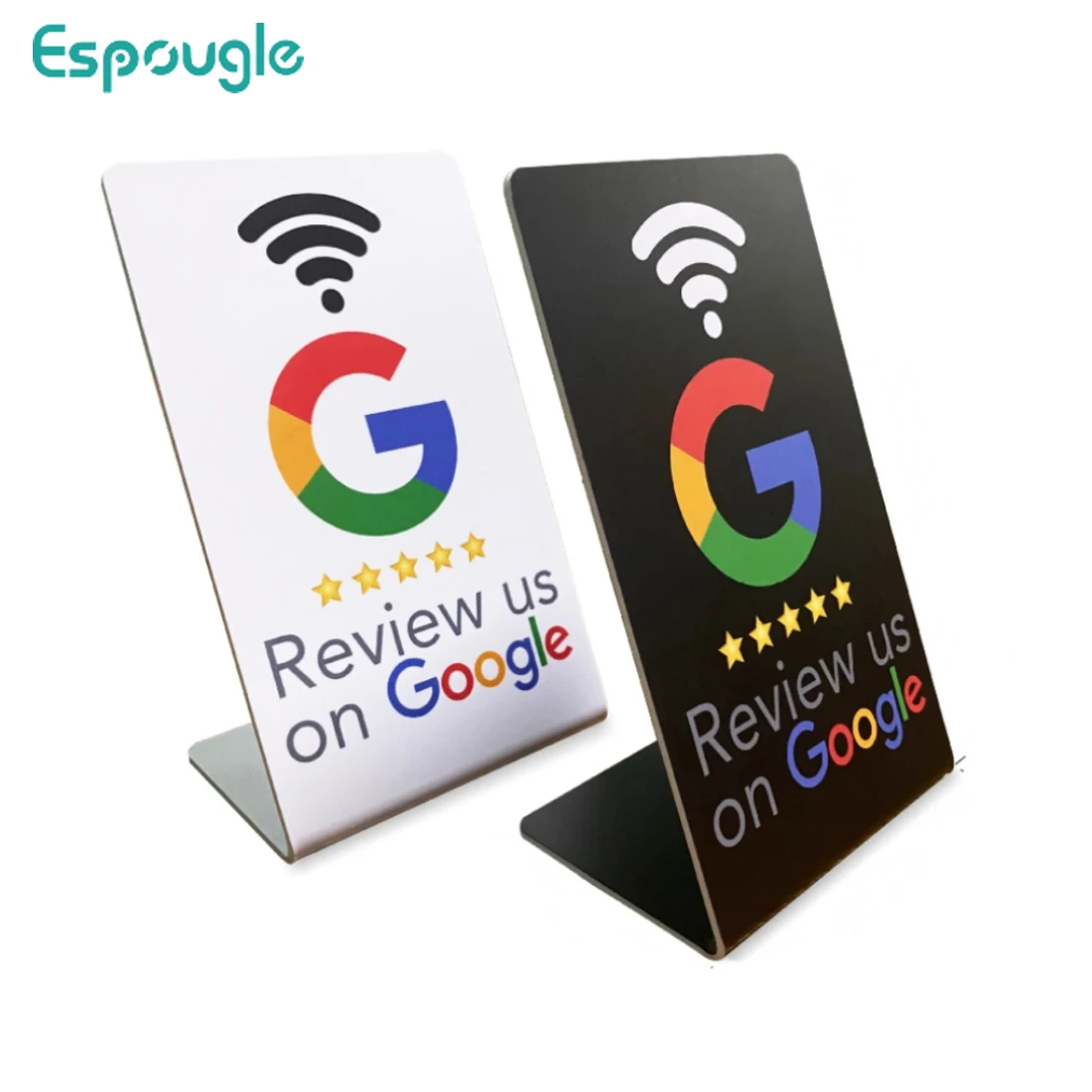 

50pcs 13.56Mhz Programmable Google Review NFC Stand Table Display NFC Card Stand for Restaurant