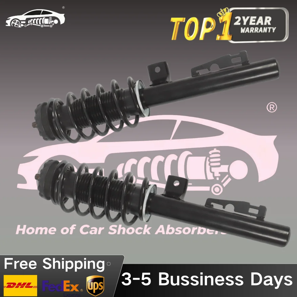 2 Pieces Front Left and Right Shock Strut Assys Fit Smart W451 Fortwo convertible Fortwo coupe 2008-2016 A4513202531 A4513201031