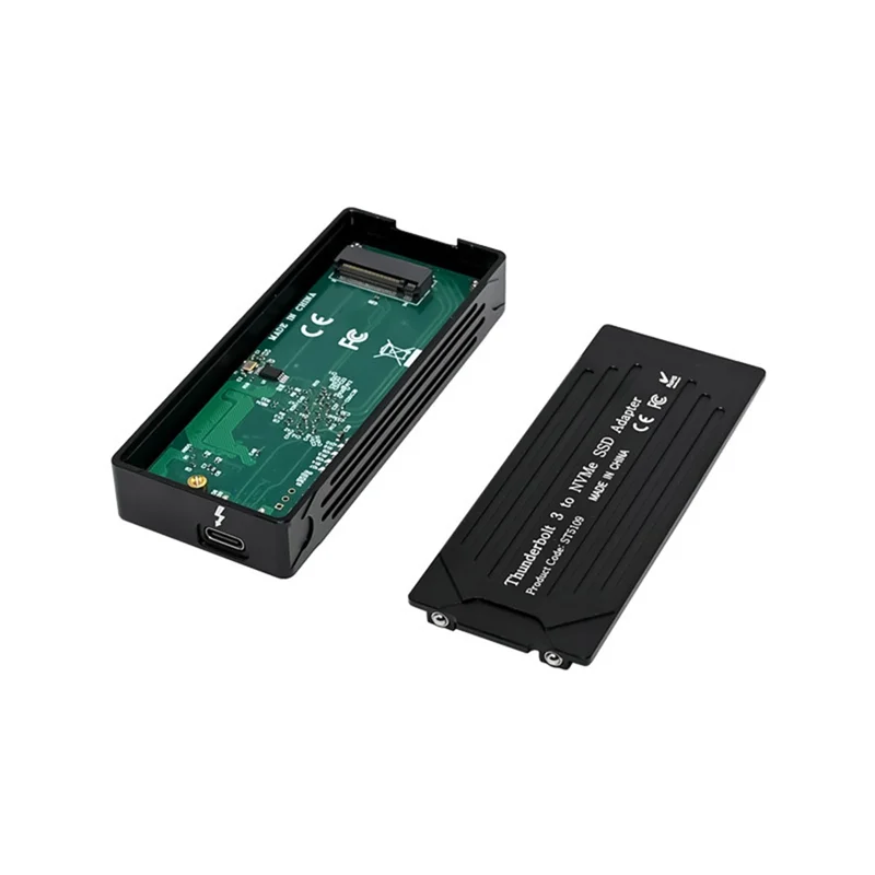 Usb tipo-c thunderbolt 3 para m.2 nvme ssd gabinete de disco rígido 40gbps suporta chave m.2 m e m.2 b & mkey nvme