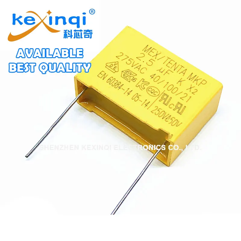 

20pcs/lot 275V 255K Safety Capacitor X2 Polypropylene Safety Plastic Film 2.5uf MKP P=27MM Best Quality