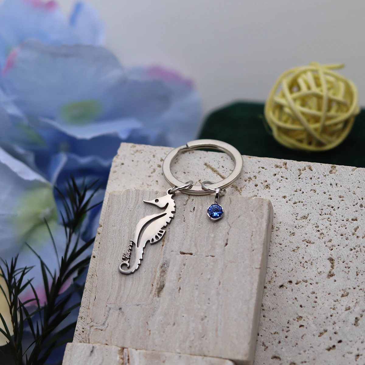 Cute Marine Animals Fish Custom Name Keychain Stainless Steel Jewelry Personalized Men Women Car Keyring Trendy Souvenir Gift