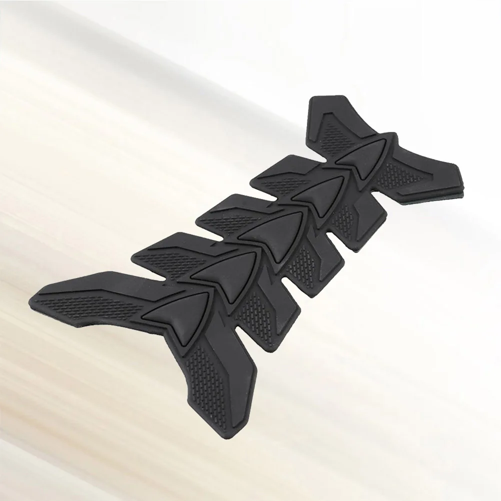 

Motorcycle Gas Tank Decal Fish Bone Shape Black Self Adhesive Protector Scratch Resistant Tank Sticker Pad Motorcycle Stickers