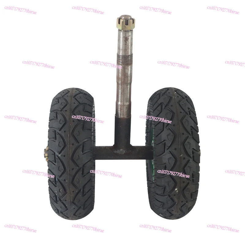

Electric trolley folding front steering tire construction site pulling cargo portable flatbed truck fork two-wheel assembly
