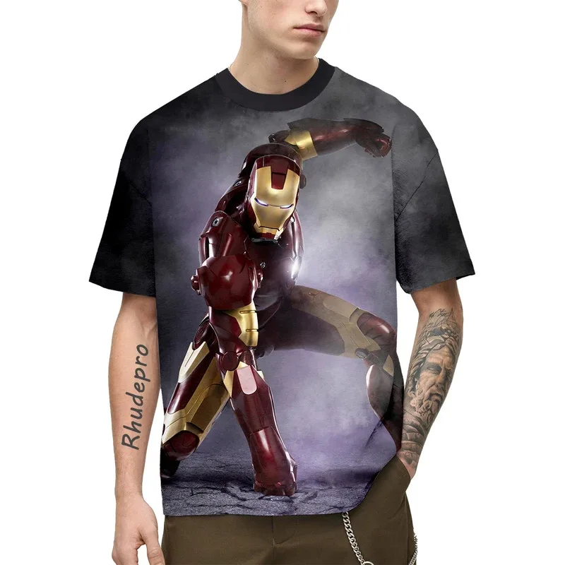 Miniso Avengers Winter Soldier Geometry 3D Print T-shirts Summer Hip Hop Men Women Funny Tshirts Boy Girl Kid Anime Tops 5XL