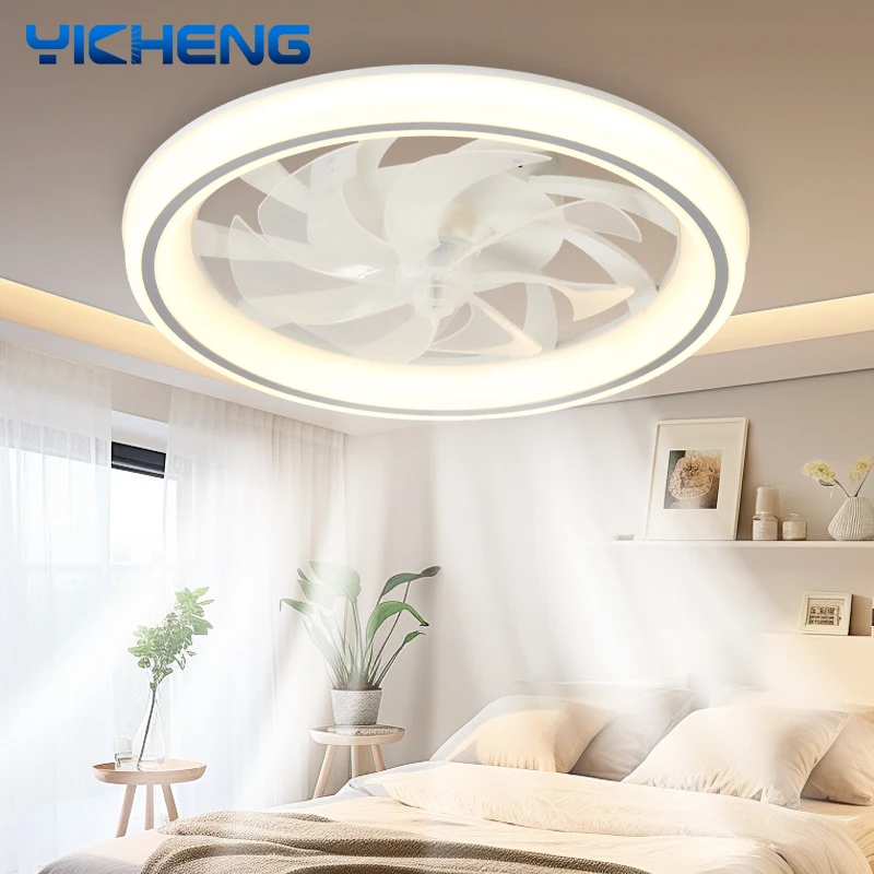 

Ceiling Fan Light Remote Control Home Decoration Ventilation LED Light High Wind Telescopic Silent Living Room Dining Room Lamp