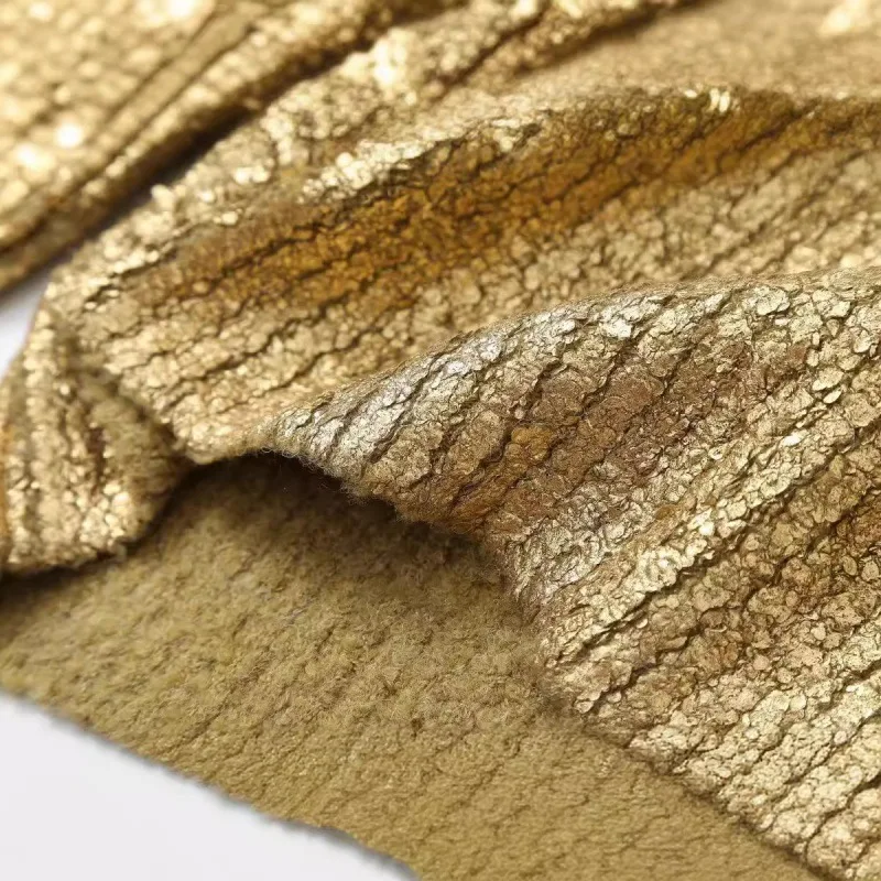 JHJN 우아한 골드 여성의 밝은 실크 풀오버 스웨터 인과 세련된 O 넥 긴 소매 점퍼 가을 여성 패션 니트웨어