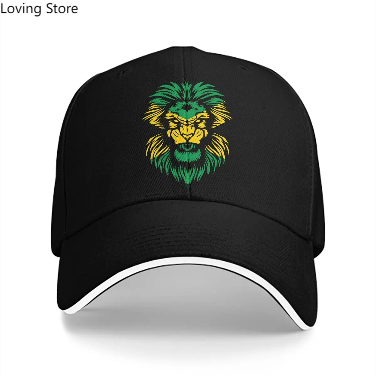 Rasta  Head Solid Color Baseball Caps Peaked Cap Jamaica Lion Sun Shade Hats Men Women